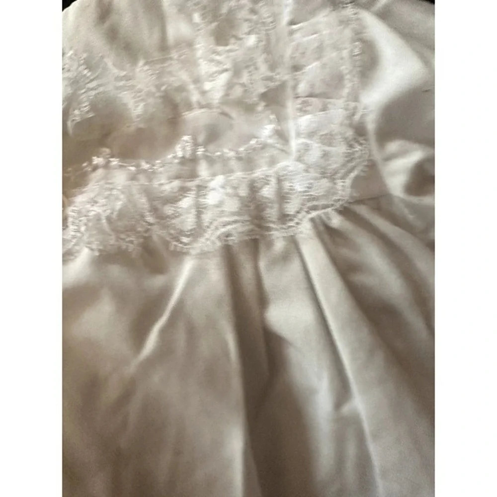 Vintage Alexis Baby Baptism‎ Christening White Lace Gown Size 3 Mo